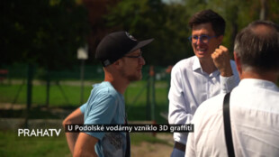 U Podolské vodárny vzniklo 3D graffiti