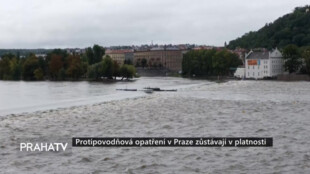 Protipovodňová opatření v Praze zůstávají v platnosti