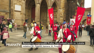 Řemeslníci rozproudili Prahu. Pochodem uctili památku sv. Lukáše