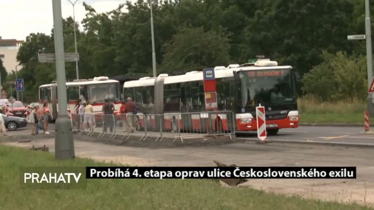 Probíhá 4. etapa oprav ulice Československého exilu
