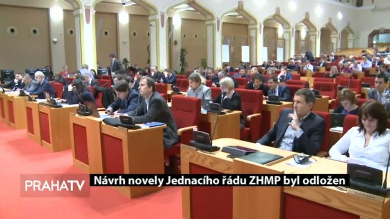 Návrh novely Jednacího řádu ZHMP byl odložen