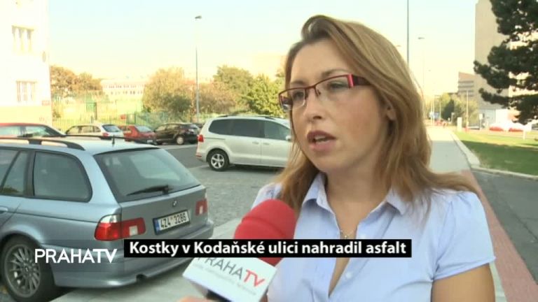 Kostky v Kodaňské ulici nahradil asfalt