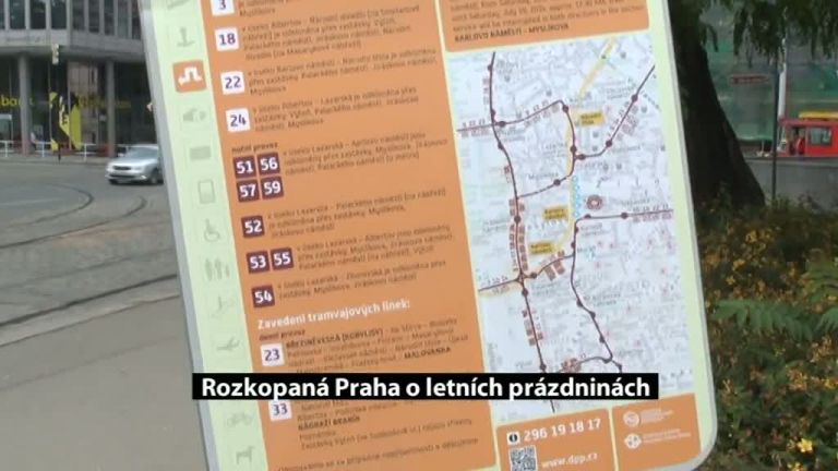 Rozkopaná Praha o letních prázdninách