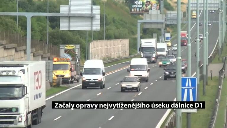 Začaly opravy nejvytíženějšího úseku dálnice D1