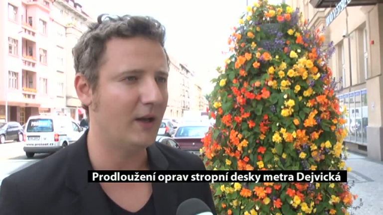 Prodloužení oprav stropní desky metra Dejvická