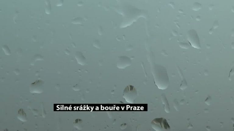 Silné srážky a bouře v Praze