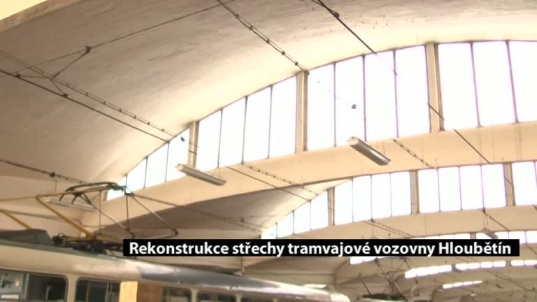 Rekonstrukce střechy tramvajové vozovny Hloubětín