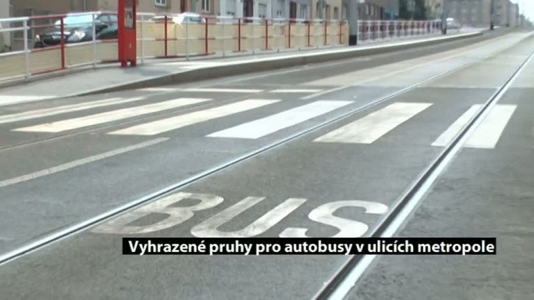 Vyhrazené pruhy pro autobusy v ulicích metropole