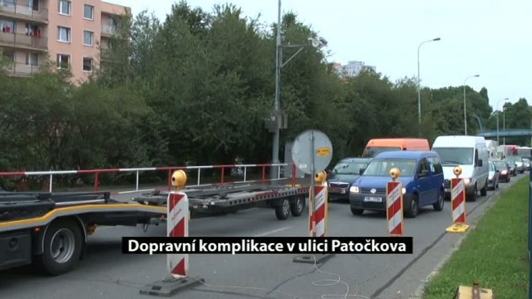 Dopravní komplikace v ulici Patočkova