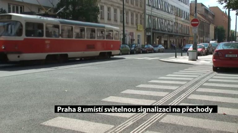 Praha 8 umístí světelnou signalizaci na přechody