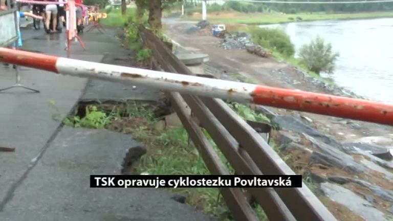 TSK opravuje cyklostezku Povltavská