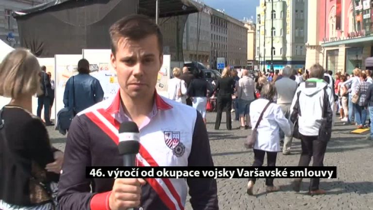46. výročí od okupace vojsk Varšavské smlouvy