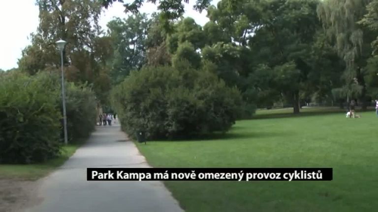 Park Kampa má nově omezený provoz cyklistů
