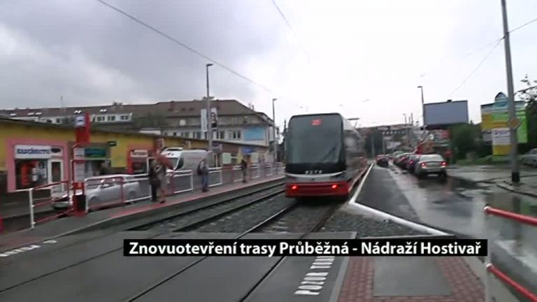 Znovuotevření trasy Průběžná - Nádraží Hostivař