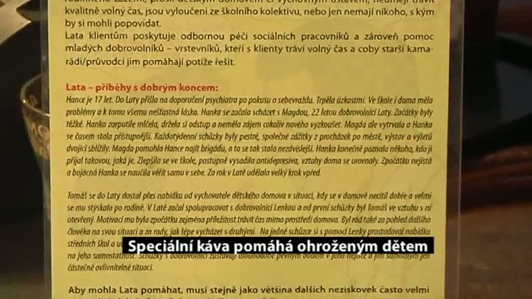 Speciální káva pomáhá ohroženým dětem