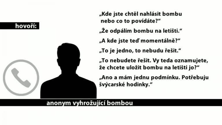 Chci švýcarské hodinky, jinak odpálím pražské letiště!