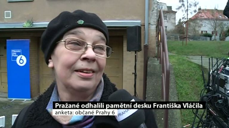 Pražané odhalili pamětní desku Františka Vláčila