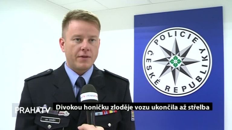 Divokou honičku zloděje vozu ukončila až střelba policistů