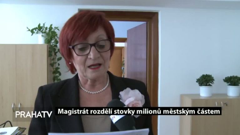 Magistrát rozdělí stovky milionů městským částem