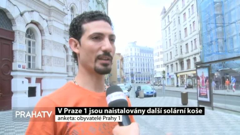 V Praze 1 jsou naistalovány další solární koše