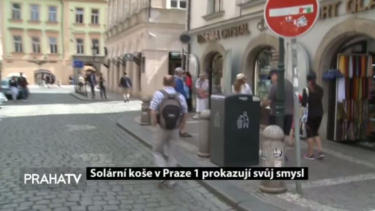 Solární koše v Praze 1 prokazují svůj smysl