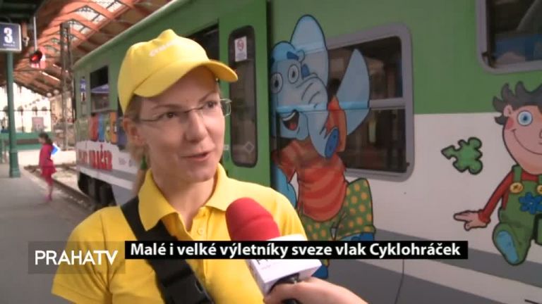 Malé i velké výletníky sveze vlak Cyklohráček