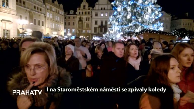 I na Staroměstském náměstí se zpívaly koledy