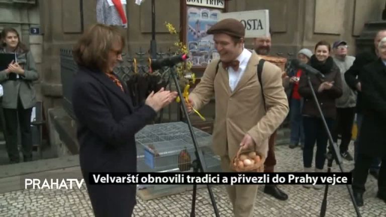 Velvarští obnovili tradici a přivezli do Prahy vejce