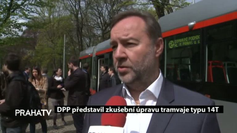 DPP představil zkušební úpravu tramvaje typu 14T