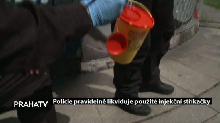 Policie pravidelně likviduje použité injekční stříkačky