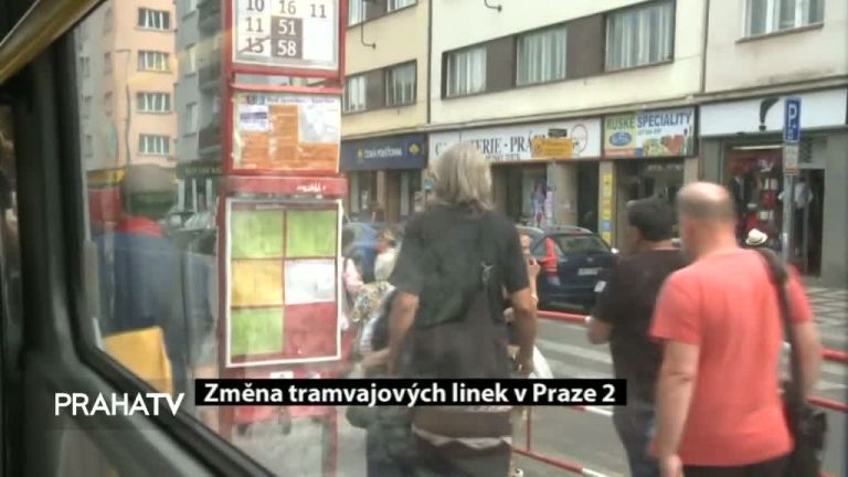 Změna tramvajových linek v Praze 2 