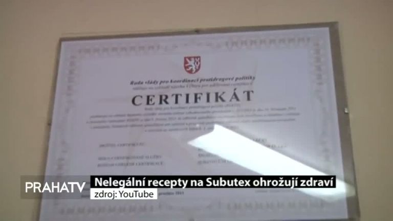 Nelegální recepty na Subutex ohrožují zdraví 