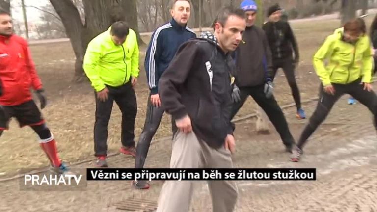Vězni se připravují na běh se žlutou stužkou