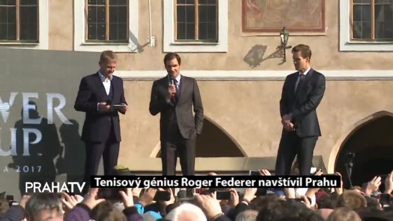 Tenisový génius Roger Federer navštívil Prahu 