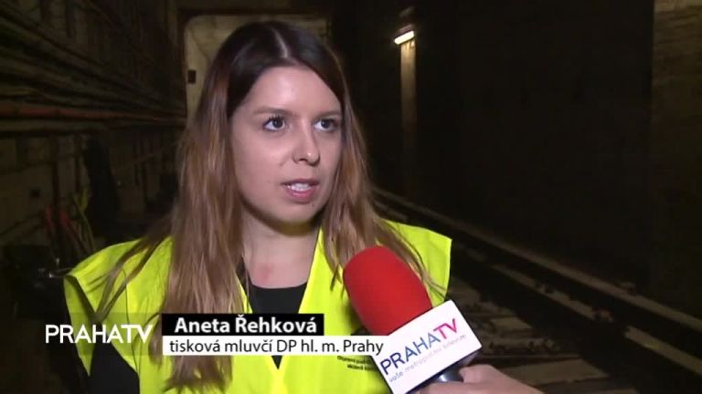 Na trase metra C probíhá rekonstrukce kolejiště
