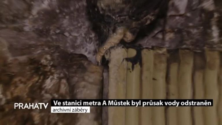 Ve stanici metra A Můstek byl průsak vody odstraněn