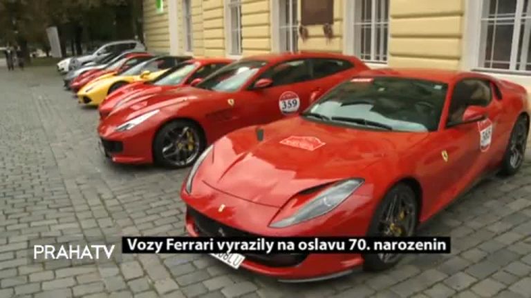 Ferrari vyrazily na oslavu 70. narozenin
