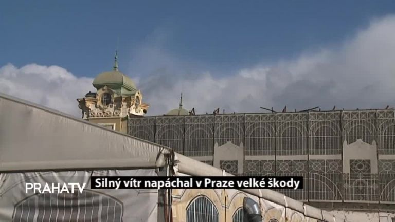 Silný vítr napáchal v Praze velké škody