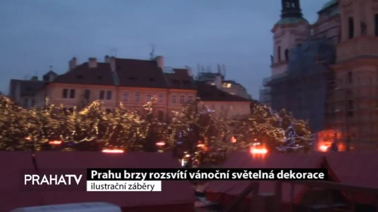 Prahu brzy rozsvítí vánoční světelná dekorace