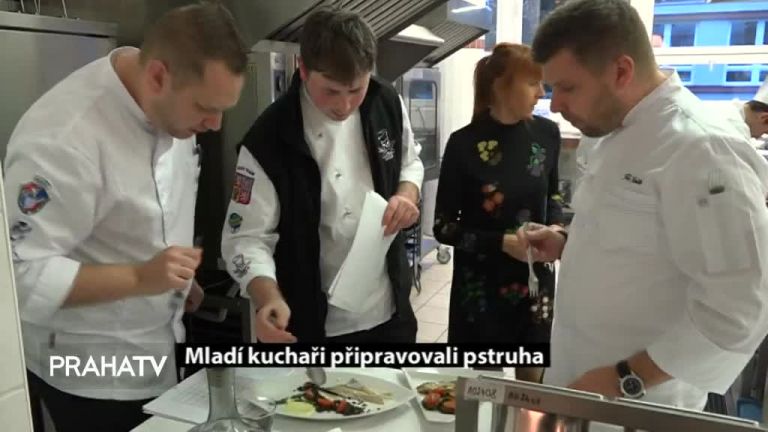 Mladí kuchaři připravovali pstruha