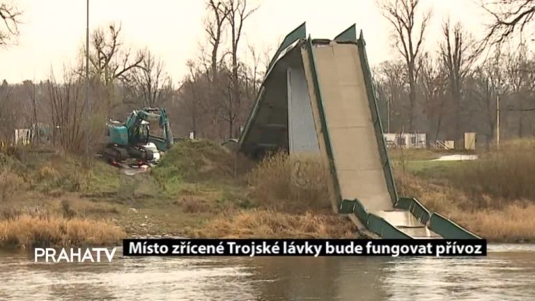 Místo zřícené Trojské lávky bude fungovat přívoz