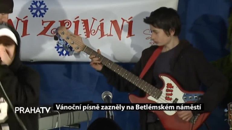 Vánoční písně zazněly na Betlémském náměstí