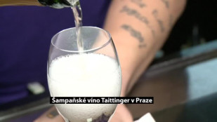 Šampaňské víno Taittinger v Praze